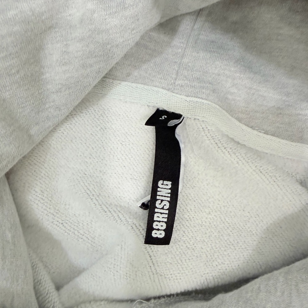 88Rising Essentials Gray Graphic Hoodie Tiger Back Print Streetwear Unisex Small - Picture 6 of 7